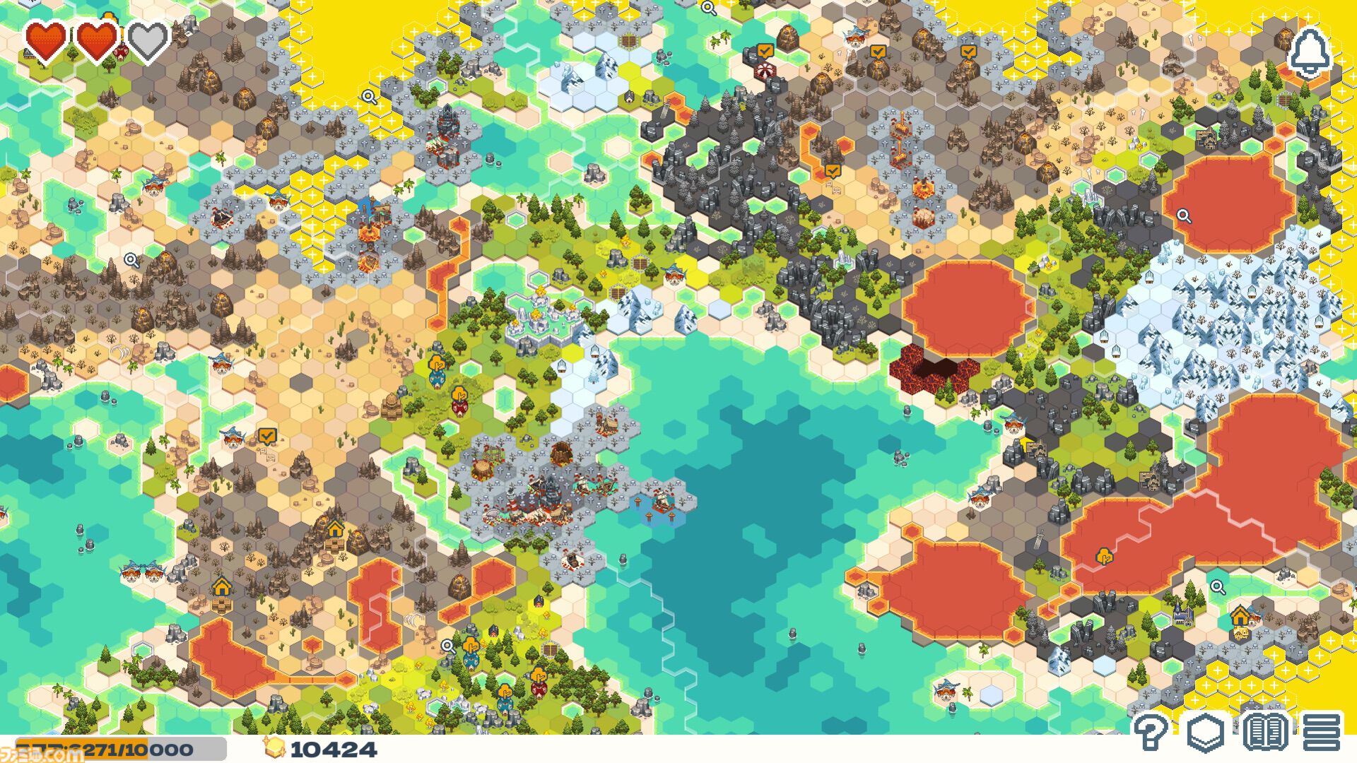 『Dungeon Sweeper Plus』まったり遊べるマインスイーパー風世界開拓ゲーム、Steamで2026年配信。どんどん賑やかになる世界を楽しむチルなタイトル