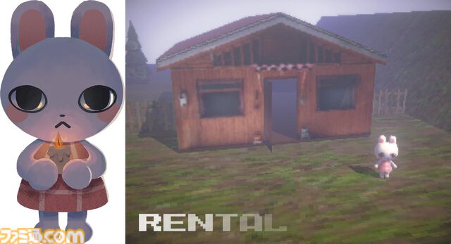 Rental』このウサギは「某ぶつの森」の住民？ いいえ、ホラーゲームの主人公です。不気味な家から脱出を目指す無料の短編ホラーアドベンチャー【とっておきインディー】
