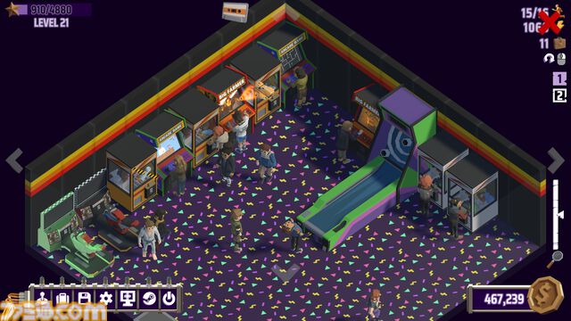 『放置ゲームセンター Corner Arcade』ゲームセンターを経営する放置系ゲームのプレイテストがSteamにて開催。自由なレイアウトで懐かしのカオスなゲーセンも作れる