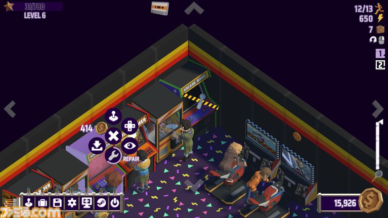 『放置ゲームセンター Corner Arcade』ゲームセンターを経営する放置系ゲームのプレイテストがSteamにて開催。自由なレイアウトで懐かしのカオスなゲーセンも作れる