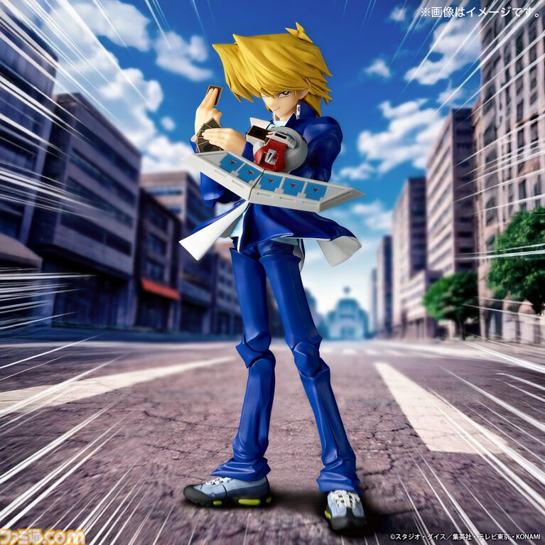 『遊戯王』城之内くんのアクションフィギュアがリボルテックより登場。アゴの再現度◎な“パーフェクト城之内”顔パーツが予約特典として付属