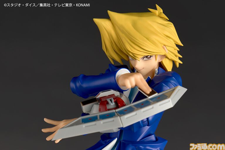 『遊戯王』城之内くんのアクションフィギュアがリボルテックより登場。アゴの再現度◎な“パーフェクト城之内”顔パーツが予約特典として付属