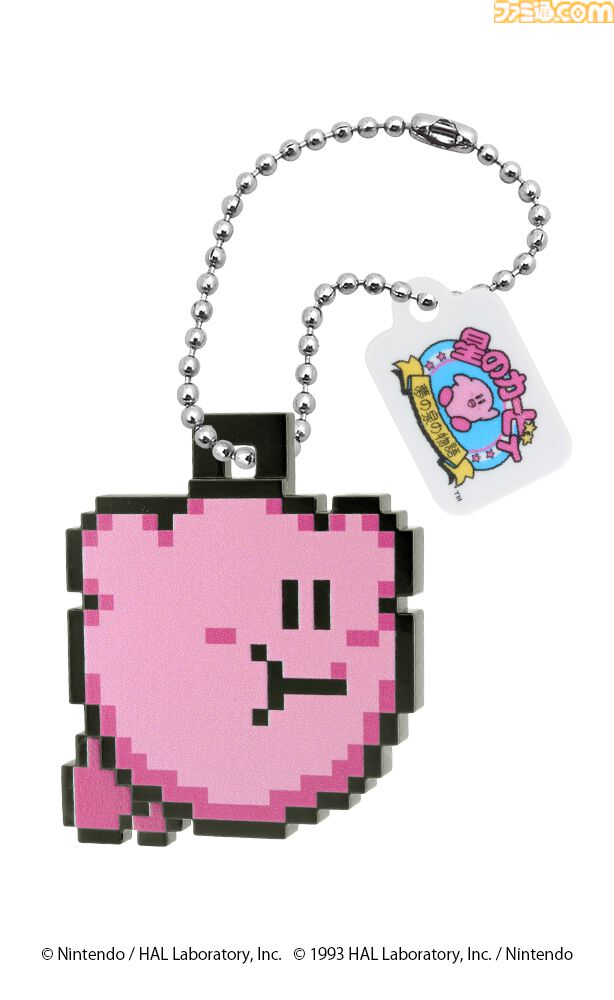 『星のカービィ』カービィの立体ドットキーホルダーガチャが6月中旬に発売。ワープスターや大砲に乗った姿も含めた全5種