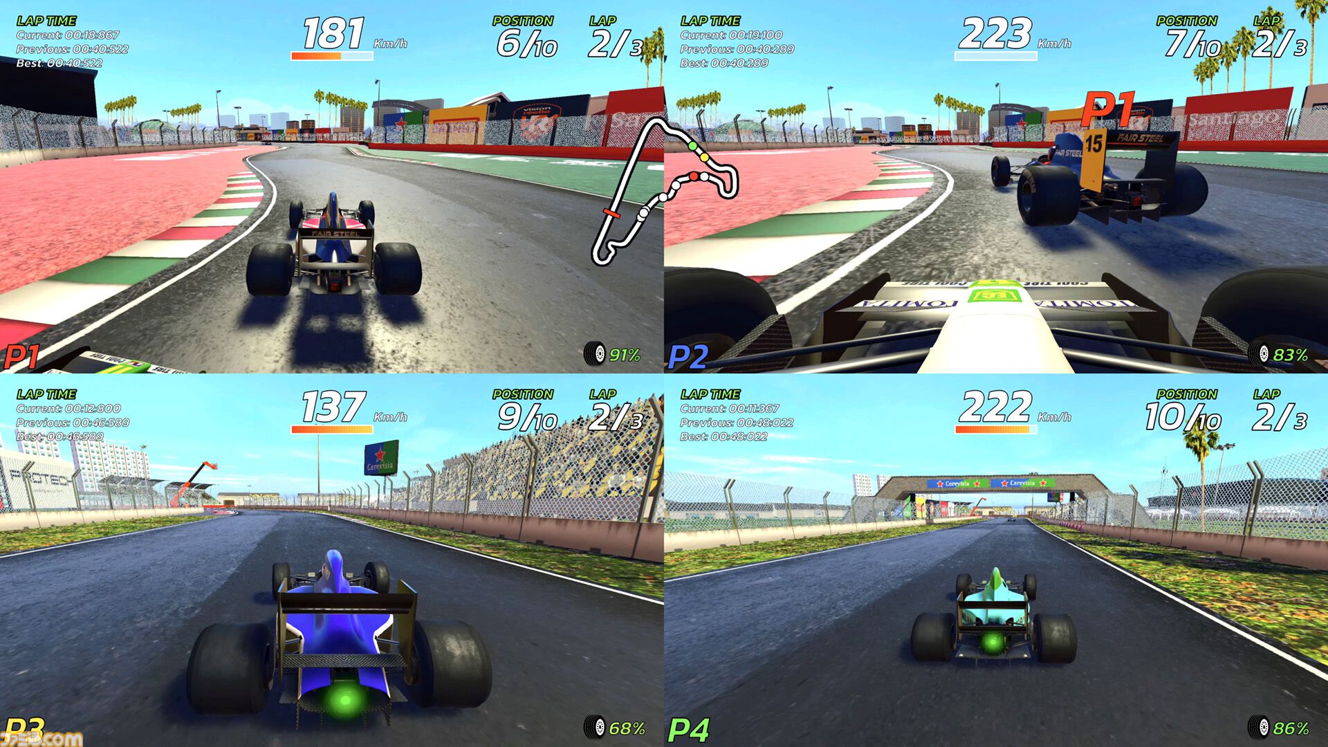 『4PGP』90年代風アーケードレースゲームのPS5/Steam版が6月11日発売。隠しマシンの追加やアクセル・ブレーキのアナログ入力対応などの新要素も