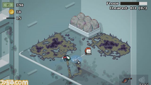 『モルドワッシャー』冷蔵庫やキッチン周りの汚れを一掃する2Dお掃除ゲーム。主人公はなぜか寿司。ビットサミット パンチに試遊出展