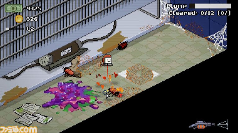 『モルドワッシャー』冷蔵庫やキッチン周りの汚れを一掃する2Dお掃除ゲーム。主人公はなぜか寿司。ビットサミット パンチに試遊出展
