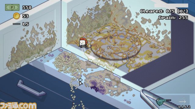 『モルドワッシャー』冷蔵庫やキッチン周りの汚れを一掃する2Dお掃除ゲーム。主人公はなぜか寿司。ビットサミット パンチに試遊出展