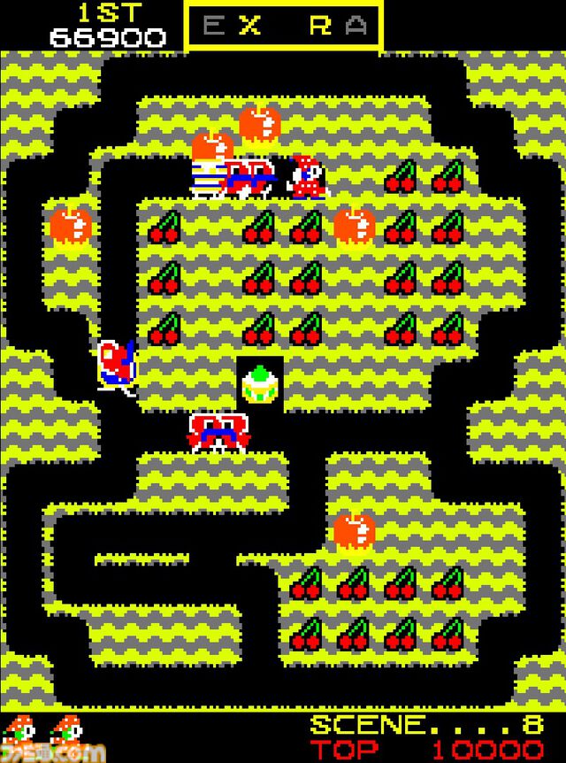 【アケアカ】『Mr.Do!』5月15日に配信。チェリー集めやモンスター退治をしながらステージクリアーを目指すピエロのアクション。最初期版も収録