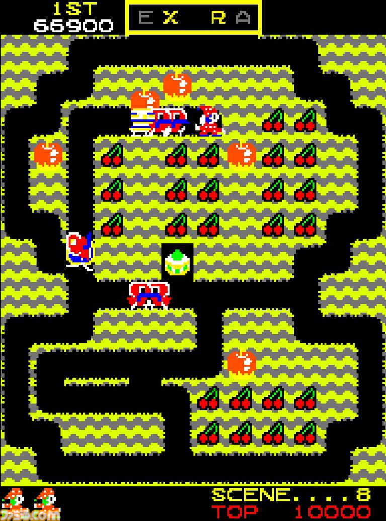 【アケアカ】『Mr.Do!』5月15日に配信。チェリー集めやモンスター退治をしながらステージクリアーを目指すピエロのアクション。最初期版も収録