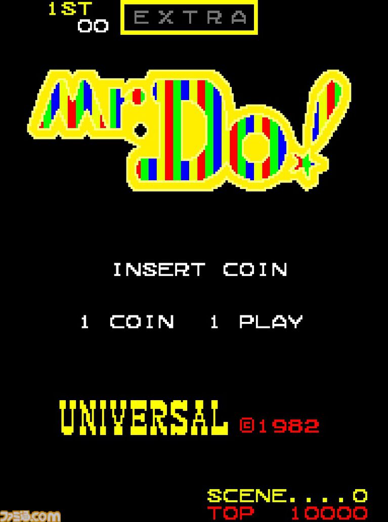 【アケアカ】『Mr.Do!』5月15日に配信。チェリー集めやモンスター退治をしながらステージクリアーを目指すピエロのアクション。最初期版も収録