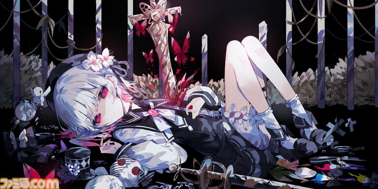 『魔法少女ノ魔女裁判』桜羽エマ&二階堂ヒロの描き下ろしタペストリー初公開。ファミ通DXパックに付属、丸皿や付箋ロールなど魔女候補たちのグッズが満載