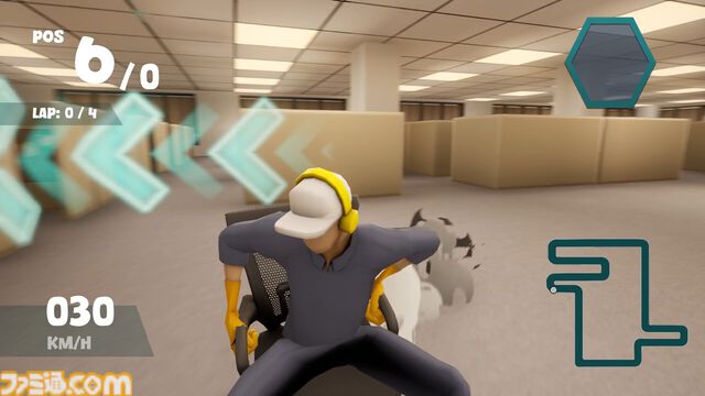 『Need for Seat』イスで会社内や街中を爆走するレースゲームが開発中。誰もが一度はやった(？) イスを使ったおふざけがゲームに