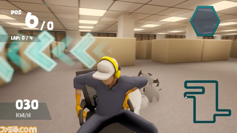 『Need for Seat』イスで会社内や街中を爆走するレースゲームが開発中。誰もが一度はやった(？) イスを使ったおふざけがゲームに