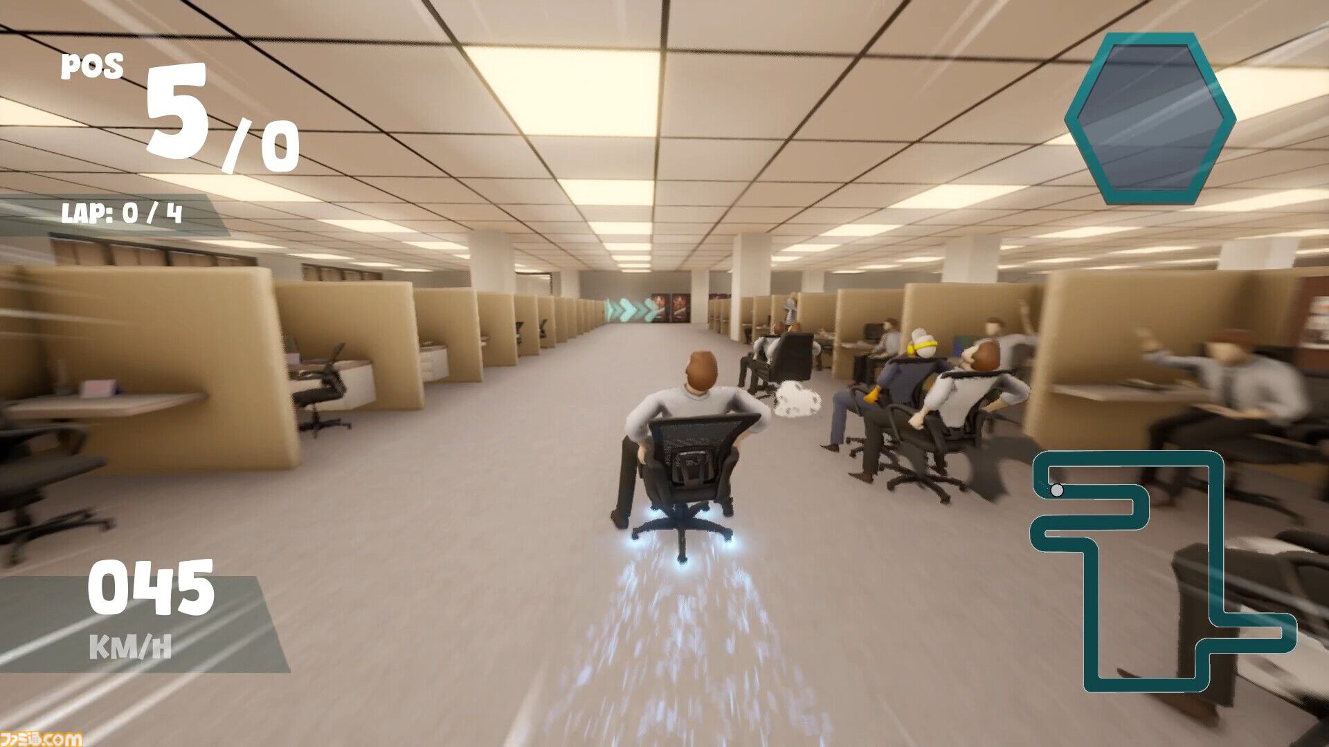 『Need for Seat』イスで会社内や街中を爆走するレースゲームが開発中。誰もが一度はやった(？) イスを使ったおふざけがゲームに