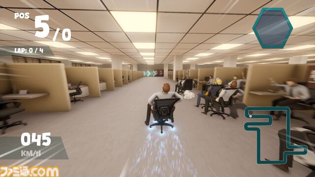 『Need for Seat』イスで会社内や街中を爆走するレースゲームが開発中。誰もが一度はやった(？) イスを使ったおふざけがゲームに