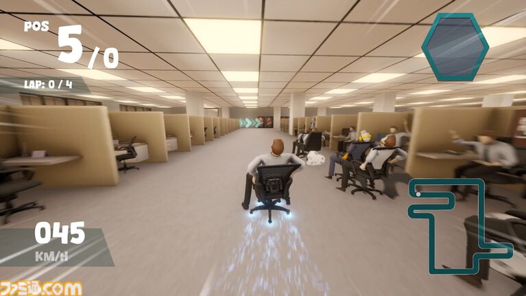 『Need for Seat』イスで会社内や街中を爆走するレースゲームが開発中。誰もが一度はやった(？) イスを使ったおふざけがゲームに