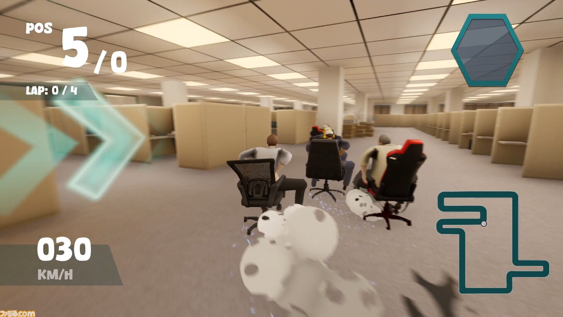 『Need for Seat』イスで会社内や街中を爆走するレースゲームが開発中。誰もが一度はやった(？) イスを使ったおふざけがゲームに