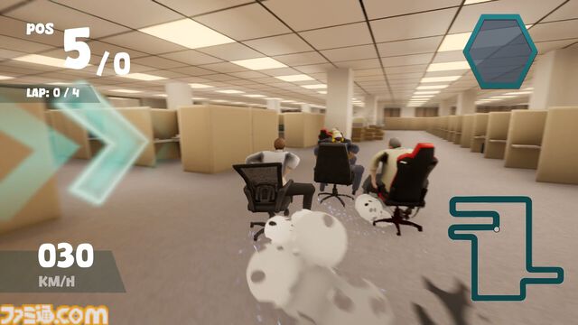 『Need for Seat』イスで会社内や街中を爆走するレースゲームが開発中。誰もが一度はやった(？) イスを使ったおふざけがゲームに