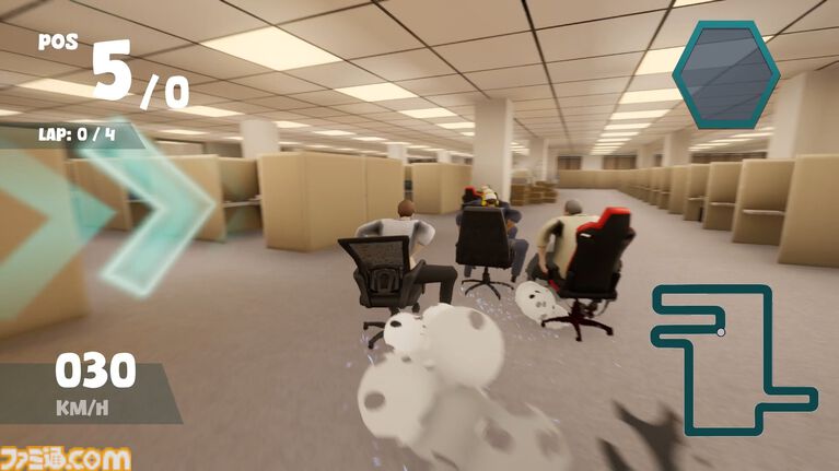 『Need for Seat』イスで会社内や街中を爆走するレースゲームが開発中。誰もが一度はやった(？) イスを使ったおふざけがゲームに