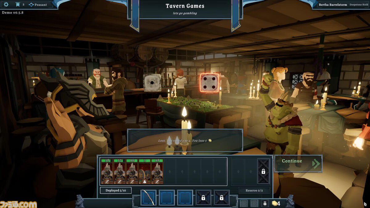 画像ページ (4/5) 『Tabletop Tavern』酒場の卓上で軍勢を指揮するローグライクRTSが6月12日より配信。ヴァイキング ...