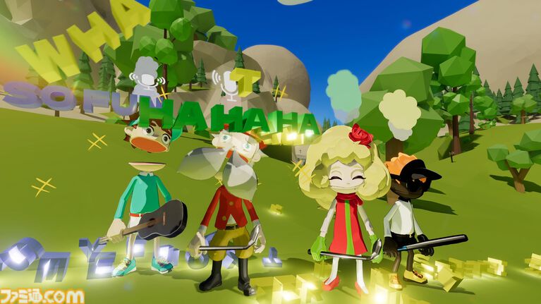 『ヨーデルゴルフ』会話がリアルタイムで3D文字として出現するオープンワールドゴルフゲームが発表。ひとつのボールを共有してカップインを目指す。ビットサミットにも出展