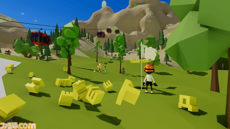『ヨーデルゴルフ』会話がリアルタイムで3D文字として出現するオープンワールドゴルフゲームが発表。ひとつのボールを共有してカップインを目指す。ビットサミットにも出展