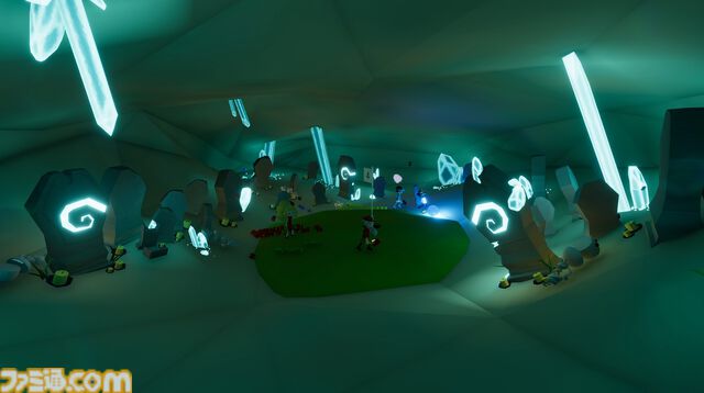 『ヨーデルゴルフ』会話がリアルタイムで3D文字として出現するオープンワールドゴルフゲームが発表。ひとつのボールを共有してカップインを目指す。ビットサミットにも出展