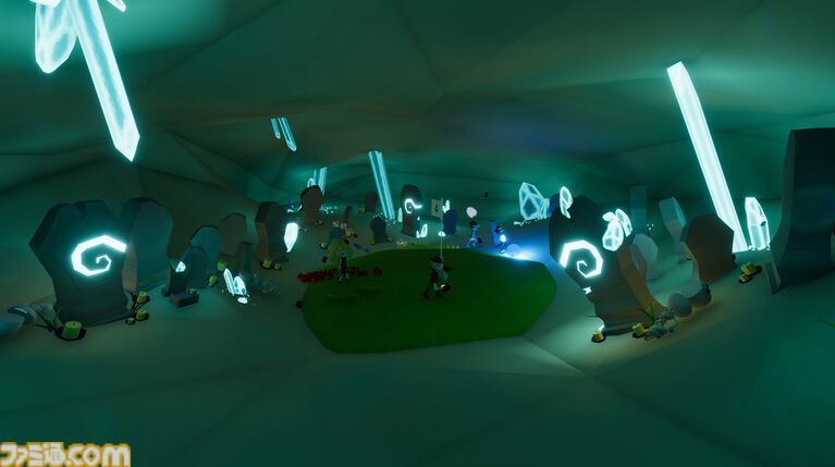 『ヨーデルゴルフ』会話がリアルタイムで3D文字として出現するオープンワールドゴルフゲームが発表。ひとつのボールを共有してカップインを目指す。ビットサミットにも出展