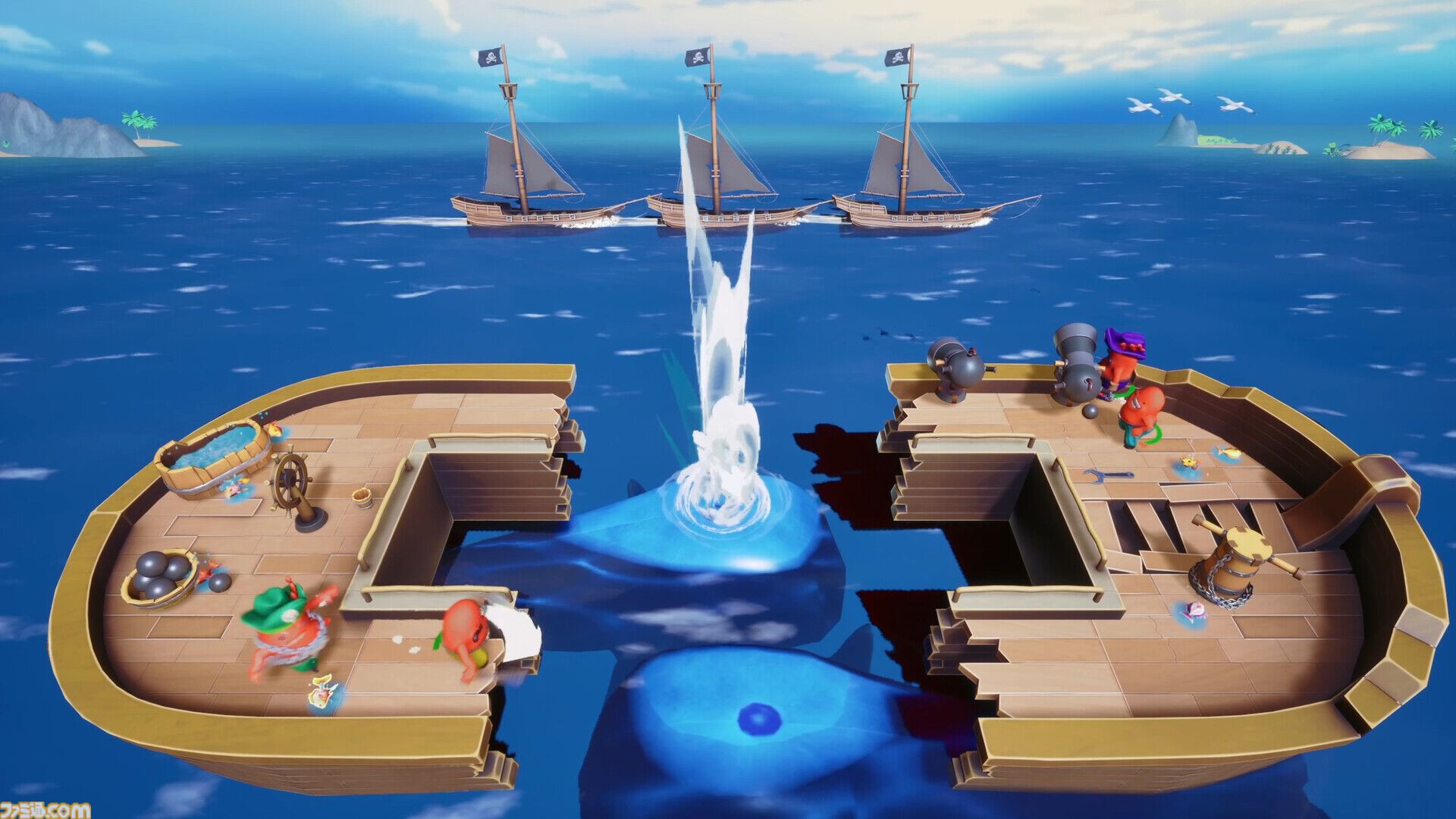 『Aye Aye Captain』は『Overcooked』ライクな4人協力型海賊ゲーム。海賊船の修復から大砲での対戦、隠された財宝を巡る冒険が楽しめる