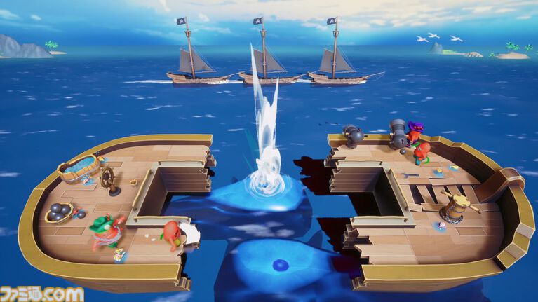 『Aye Aye Captain』は『Overcooked』ライクな4人協力型海賊ゲーム。海賊船の修復から大砲での対戦、隠された財宝を巡る冒険が楽しめる
