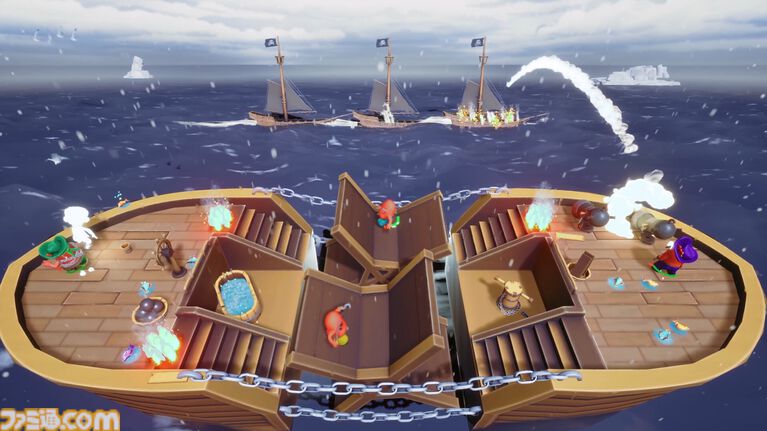『Aye Aye Captain』は『Overcooked』ライクな4人協力型海賊ゲーム。海賊船の修復から大砲での対戦、隠された財宝を巡る冒険が楽しめる