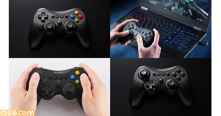 エレコム、FPS向けワイヤレスゲームパッド発売。PS/Xbox配置に対応した2モデル、最大約16時間プレイ可能&13ボタン搭載で精密エイムをサポート