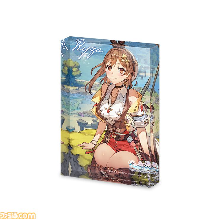 『ライザのアトリエ3』パッケージ絵のライザが1/7スケールフィギュアになって登場。エビテン限定特典でアクリルブロック&カード型アクスタが付属