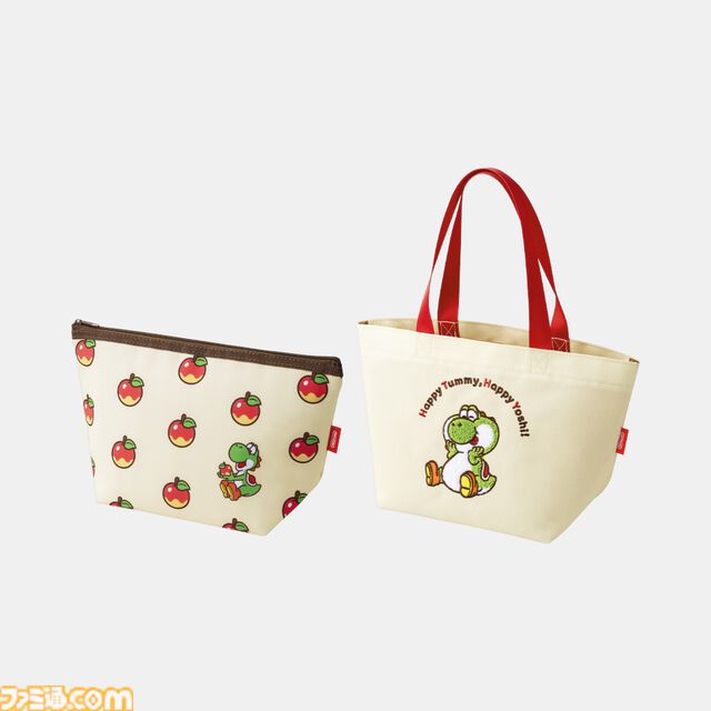 満腹になったヨッシーがかわいいトートバッグなど新商品がマイニンテンドーストアで発売。ヨッシーの保冷剤も同時発売。過去に発売されたタマゴ型キーケースもリニューアル