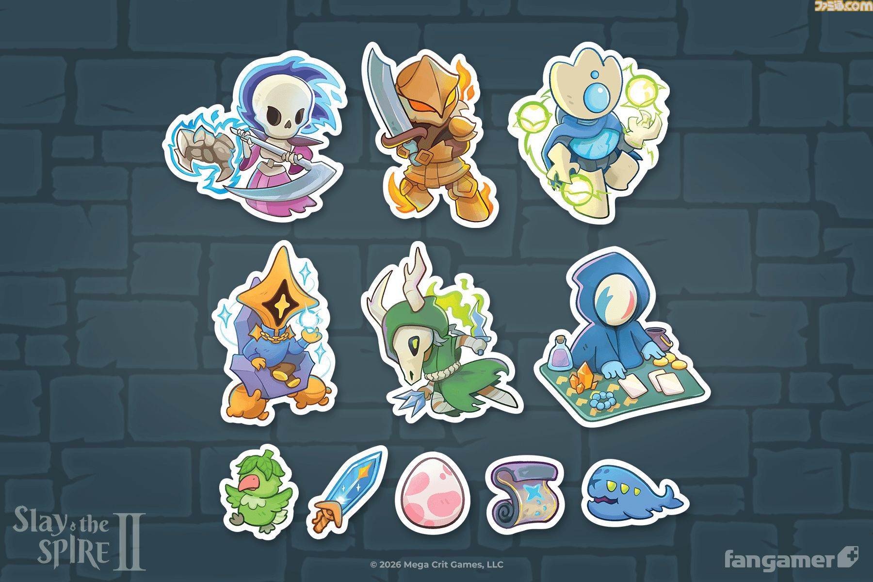 『Slay the Spire 2』5人のプレイアブルキャラがあしらわれたTシャツがクール。ステッカー、ピンバッジなど公式グッズ4点が販売開始