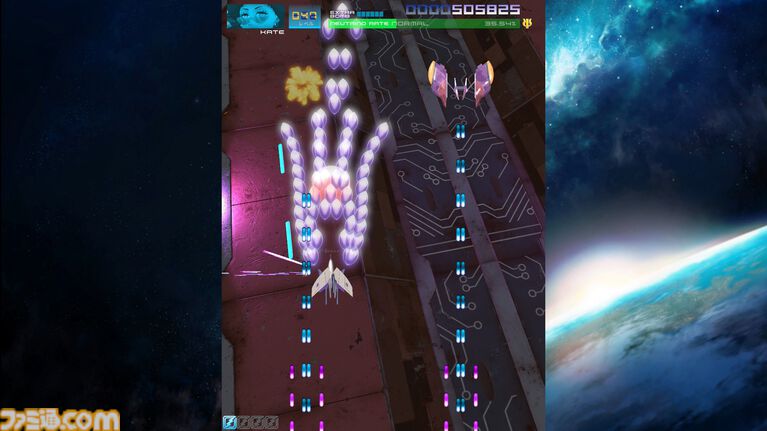 『サイヴァリア３』弾をギリギリで避けて自機を成長させていく弾幕シューティング。22年ぶりとなるナンバリング最新作が本日（5/21）発売
