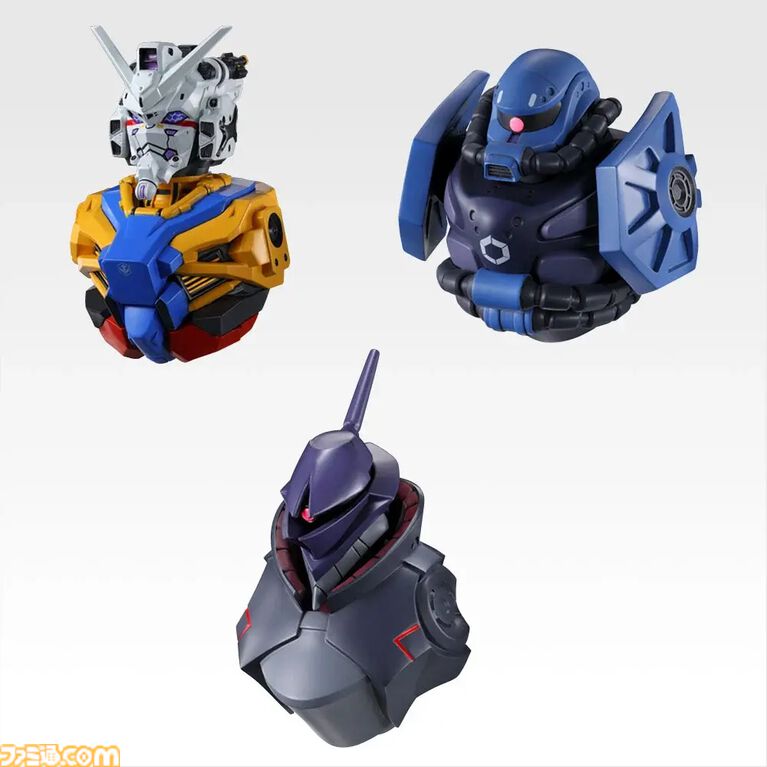 一番くじ“機動戦士ガンダム ジークアクス”が5/22より発売。白いガンダムやジフレドらの胸像に混ざってシャリア・ブルもフィギュア化。ラストワン賞は赤いガンダムの胸像に