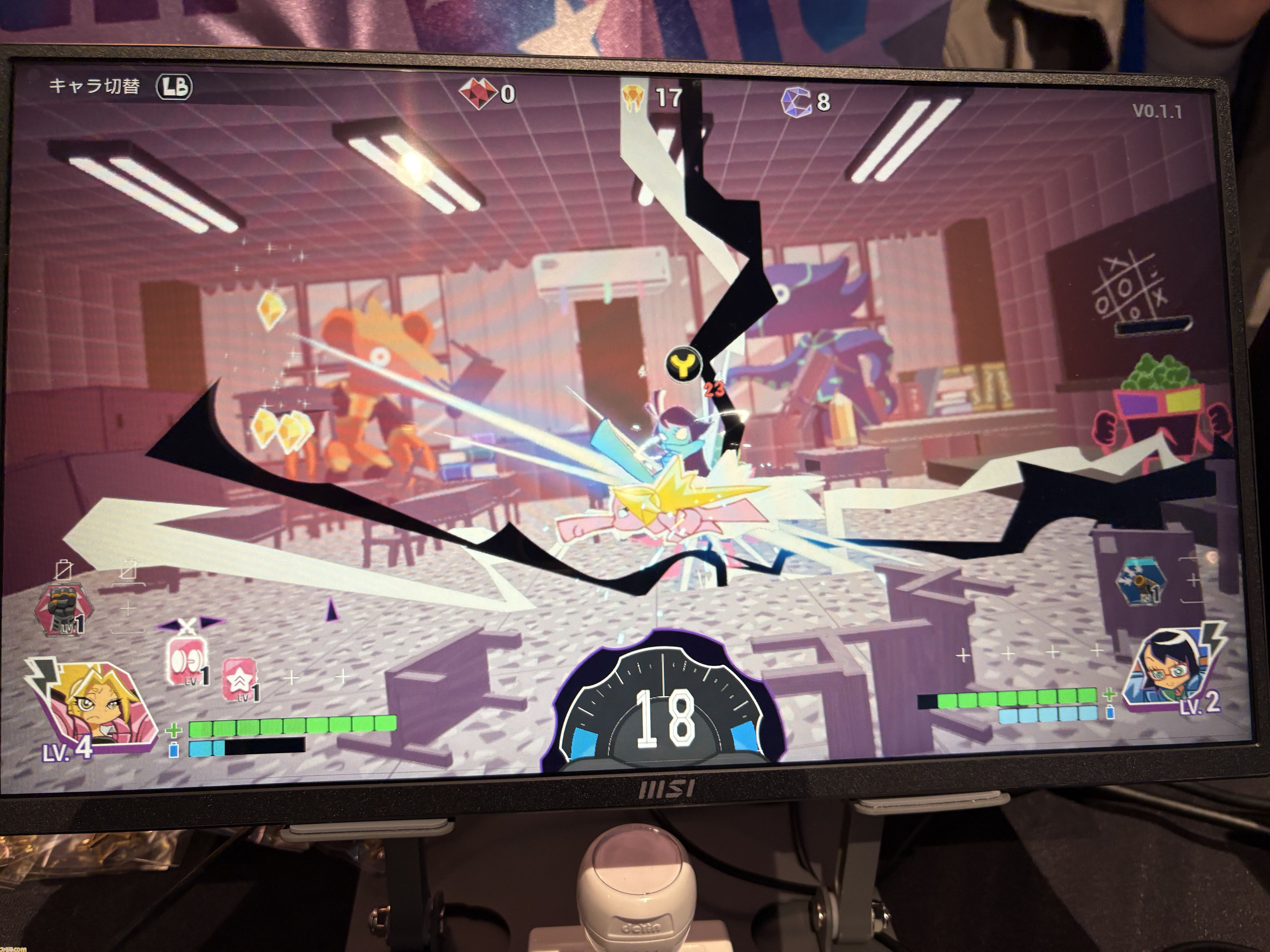 『夢閃少女』メカをまとった女子高生たちが夢の世界で大暴れ！　『パンスト』ライクな絵柄も魅力のふたりプレイ対応アクションローグライク【BitSummit2026】