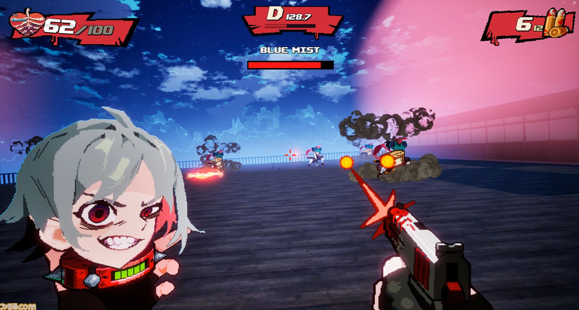 『Blood High!』自分の“頭”をブン投げて敵をブッ倒せ！ ポップで血みどろな狂気のハイスピード吸血鬼FPSがSteam向けに発売