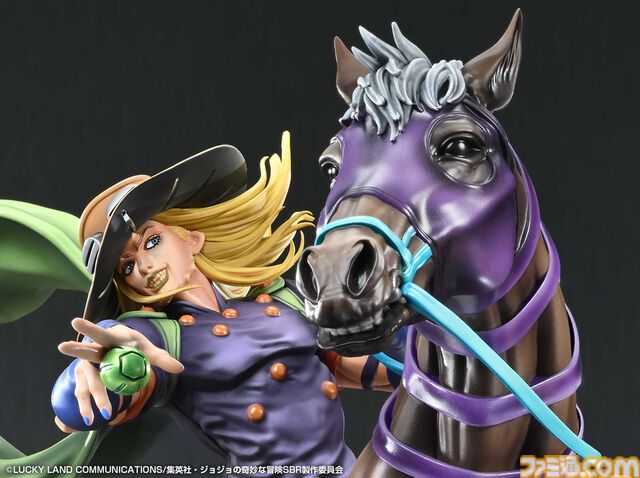 【ジョジョ第7部】アニメ『スティール・ボール・ラン』ジャイロ＆ヴァルキリーが立体化。荒野へ駆け出す瞬間を全高約310mmスケールで再現