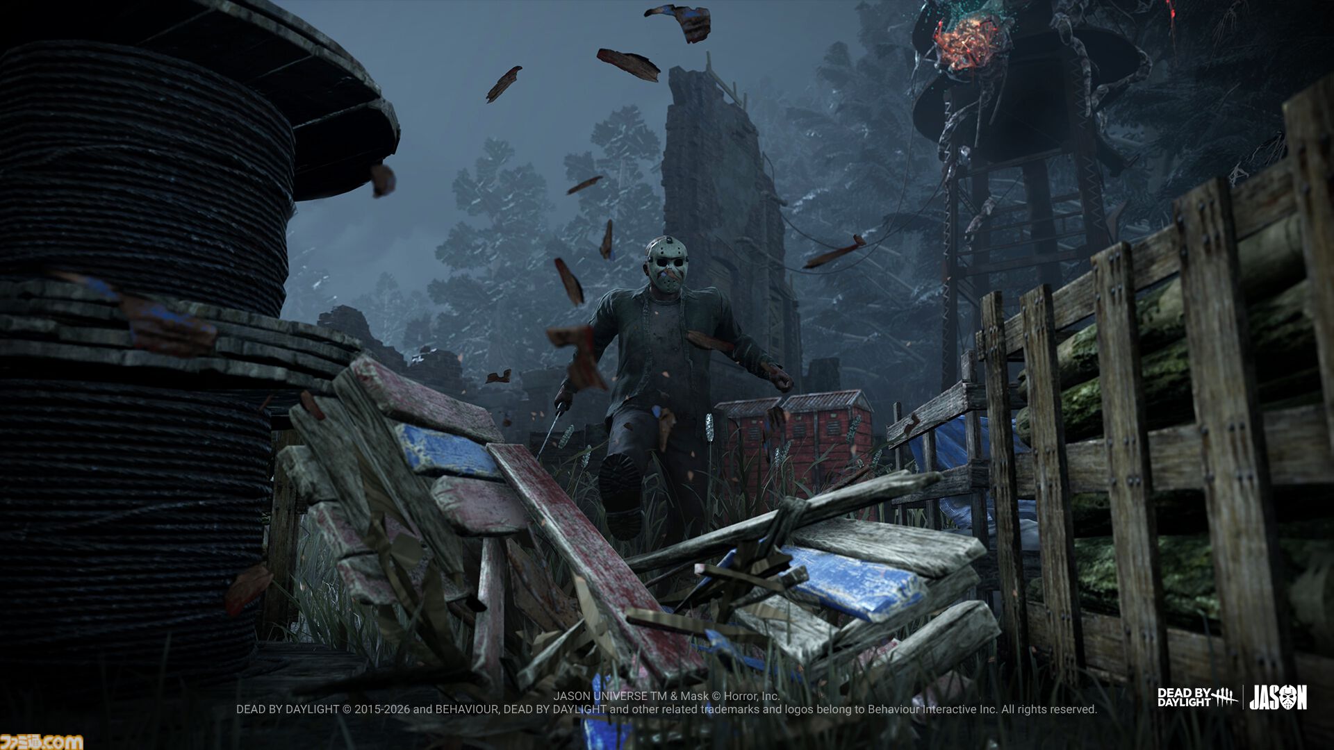 『DbD』新キラー“ジェイソン”は姿を消し、周囲のアイテムを投げつけてサバイバーを仕留める。Steamでは5/27のパブリックテストビルドより登場
