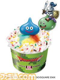 【ドラクエ】サーティワンにポッピングシャワースライムがあらわれた！ 40周年を迎える『ドラゴンクエスト』のお祝いアイスセットが登場。6月1日よりコラボが開催