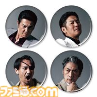 『龍が如く』×『日本統一』コラボ実写ドラマのグッズが発売決定。本宮泰風（桐生一馬）、山口祥行（真島吾朗）たち4人のアクスタ、缶バッジなどがセガストアオンラインにて受注開始