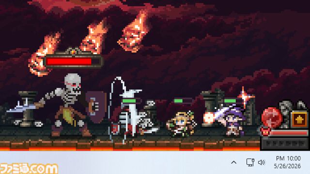 『タスクバーヒーロー』PCのタスクバーに常駐させて自動で戦わせる放置系RPG。発売後1日で200件以上のレビューで“非常に好評”を獲得
