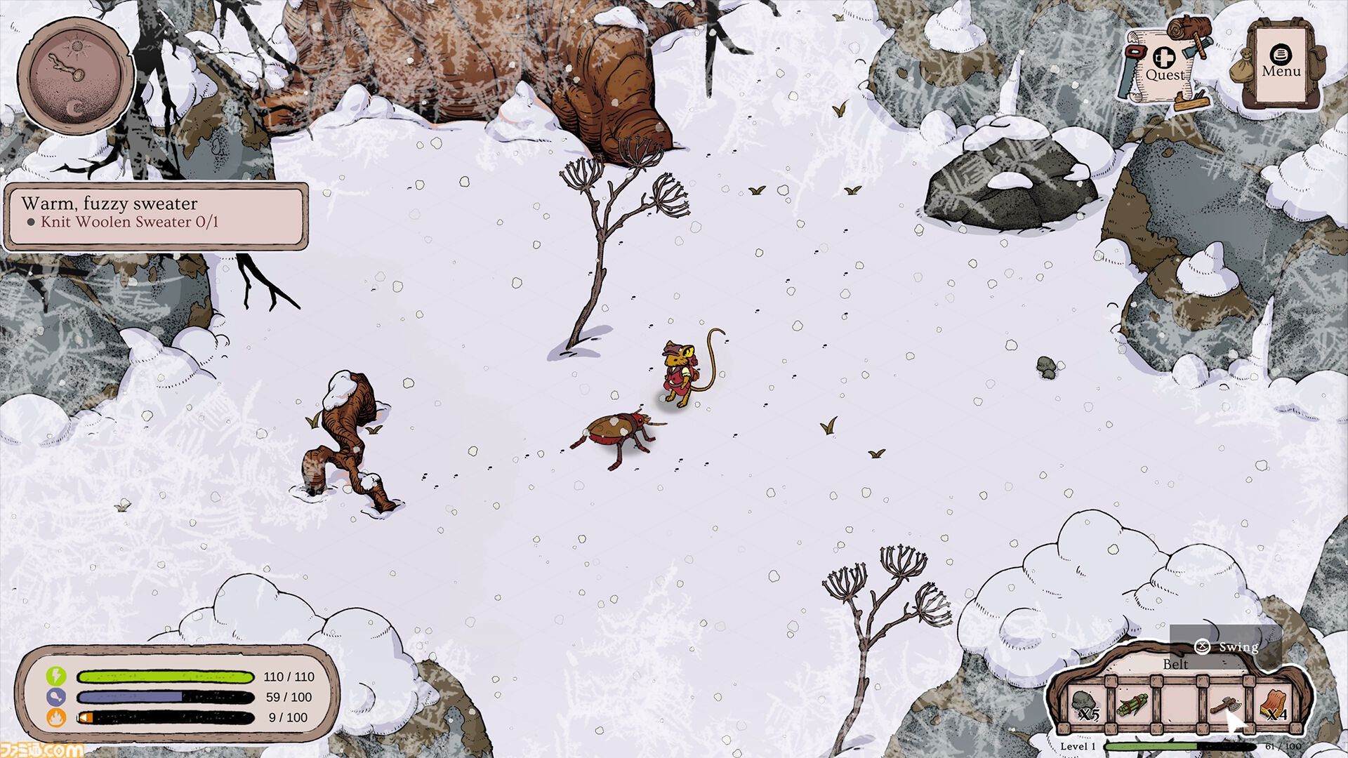 故郷をなくしたネズミが冬を生き抜くサバイバルゲーム『Winter Burrow』が発表。2025年前半発売で、Game Passにも対応【Xbox Games Showcase】