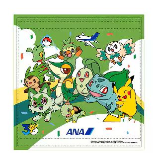 【ポケモン】ANAのポケモンジェット“赤・緑”のデザインが公開。ほのお・くさタイプのパートナーポケモンたちが勢ぞろい。ポムケンやハブロウの姿も