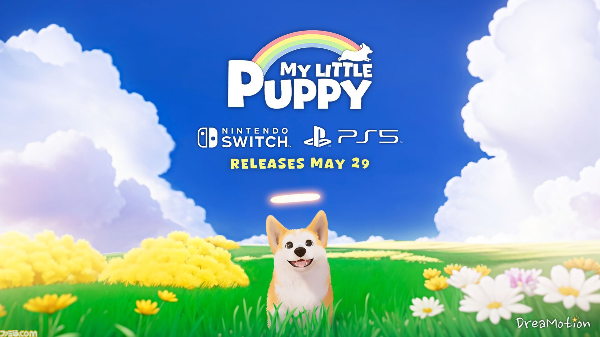 『My Little Puppy』コーギーが天国で飼い主と再会するアドベンチャー、Switch/PS5のDL版が発売。恐竜コスチュームやスカーフなど限定特典アイテムを収録