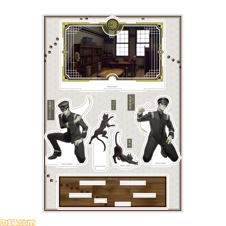 【ライドウ リマスター】ゴウトの自立式ぬいぐるみ、ライドウ&雷堂の描きおろしグッズ発表。1周年記念のポップアップストア開催