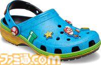 『スーパーマリオ』コラボクロックスが7月16日に発売。おなじみの赤帽子やピーチ、ヨッシー、クッパなど一目で分かる各カラー