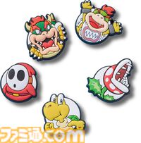 『スーパーマリオ』コラボクロックスが7月16日に発売。おなじみの赤帽子やピーチ、ヨッシー、クッパなど一目で分かる各カラー